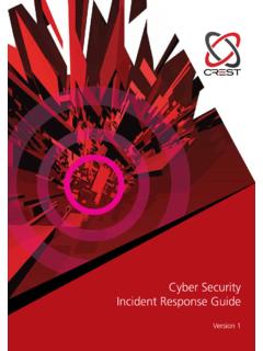 Cyber Security Incident Response Guide - crest-approved.org