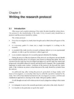 Writing the research protocol - Icahn School of Medicine
