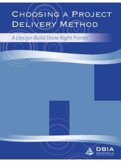 Choosing a Project Delivery Method - dbia.org