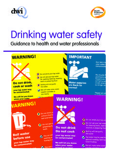 Drinking water safety