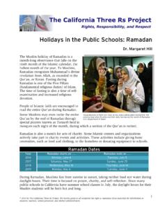 Holidays in Public Schools: Ramadan - ca3rsproject.org