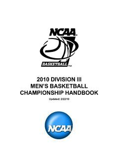 2010 NCAA Division III Men's Basketball Championship …