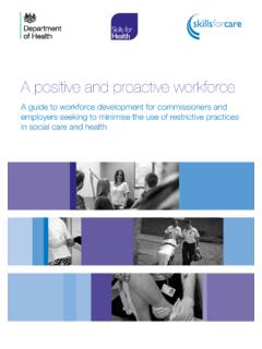 A positive and proactive workforce - Skills for Care