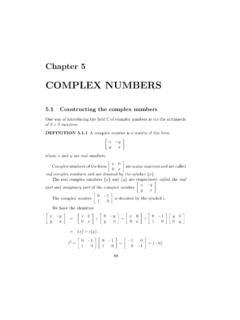 COMPLEX NUMBERS - Number theory