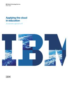 Applying the cloud in education - IBM