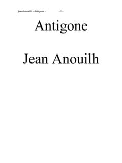 Jean Anouilh Antigone - - 1 - Antigone Jean Anouilh