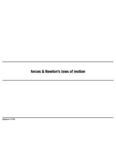 forces &amp; Newton’s laws of motion