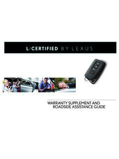 WARRANTY SUPPLEMENT AND ROADSIDE ASSISTANCE GUIDE