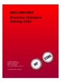 MACLEAN ESNA Precision Fasteners Catalog 9203