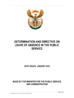 Directive on Leave of Absence in the Public Service
