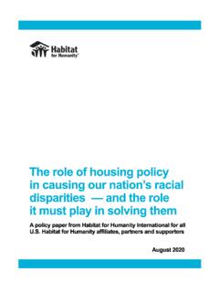 HOUSING POLICY AND RACIAL DISPARITIES AUGUST 2020
