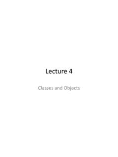 6.092 Lecture 4: Classes and Objects - MIT OpenCourseWare