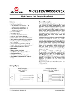 High-Current Low Dropout Regulators - Microchip Technology