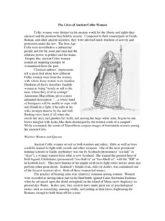 The Lives of Ancient Celtic Women - celtlearn.org