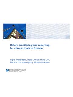 Safety monitoring and reporting for clinical trials in Europe
