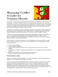 Managing Conflict: A Guide for Volunteer Boards