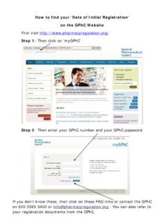 How to find your ‘Date of Initial Registration ... - CPPE