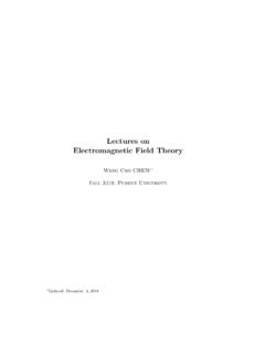 Lectures on Electromagnetic Field Theory