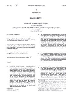 Commission Regulation (EU) No 1407/2013 of 18 December ...