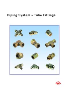 Piping System – Tube Fittings - DME-HYDRAULICS.COM