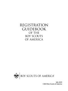 Registration Guidebook of the Boy Scouts of America