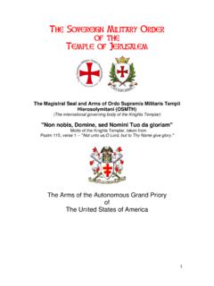 The Sovereign Military Order of the Temple of …