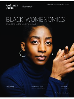 The Bigger Picture Black Womenomics - Goldman Sachs