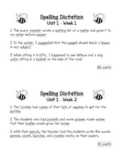 Spelling Dictation - Pearson 3rd