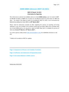 AIIMS-MBBS Admission (NEET-UG 2021)