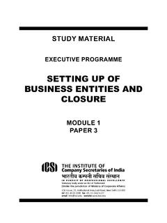 Setting Up of BUSineSS entitieS And CloSUre