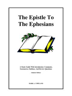 The Epistle To The Ephesians - Executable Outlines …