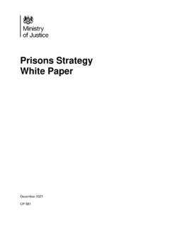 Prisons Strategy White Paper