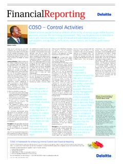 COSO – Control Activities - Deloitte