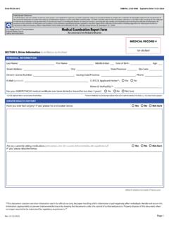 Medical Examination Report Form Federal Motor Carrier