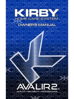 OWNER’S MANUAL - Kirby Company