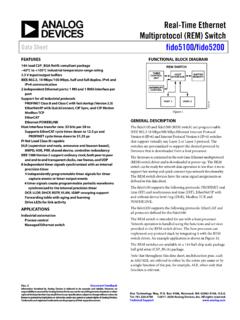 Real-Time Ethernet Multiprotocol (REM) Switch Data Sheet ...