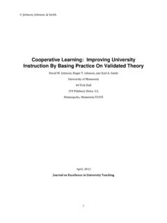 Cooperative Learning: Improving University Instruction By ...