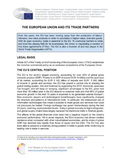 The European Union and its trade partners