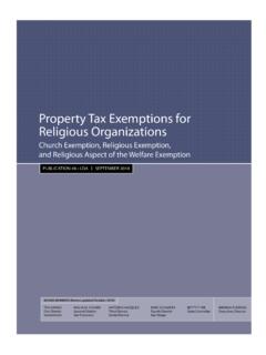 Property Tax Exemptions for Religious Organizations