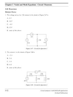 Chapter 3 Nodal and Mesh Equations - Circuit Theorems
