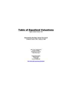 Table of Equalized Valuations - State