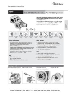 Kubler Sendix 5000/5020 Standard Optical Incremental …