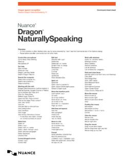 Dragon NaturallySpeaking Cheat Sheet - Nuance