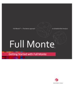 Full Monte The better approach to Schedule Risk …