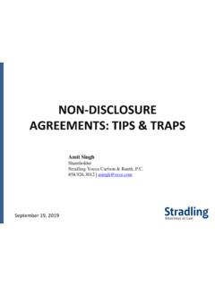 NON-DISCLOSURE AGREEMENTS: TIPS &amp; TRAPS