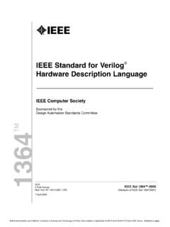 IEEE Standard for Verilog Hardware Description Language