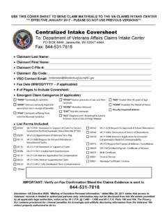 Centralized Intake Coversheet