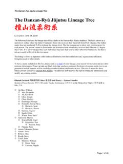 dzr lineage tree - The Danzan-Ryū Jūjutsu Homepage