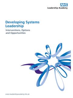 Developing Systems Leadership