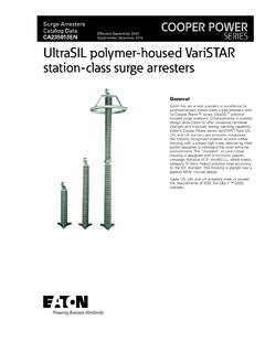 UltraSIL polymer-housed VariSTAR station-class surge ...